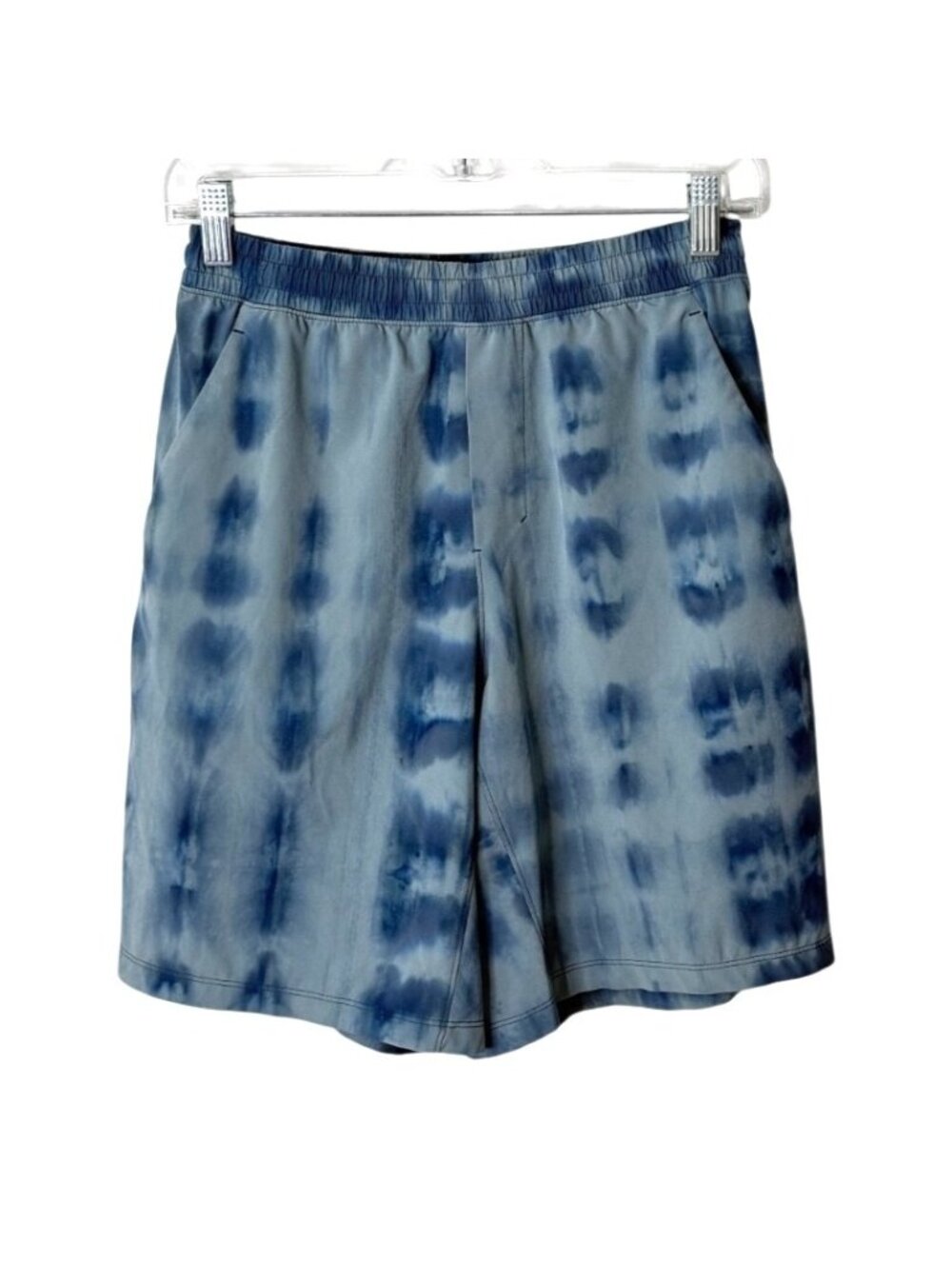Lululemon Mens Size S Pace Breaker Shorts 9" Linerless Tie-Dye Blue Athletic